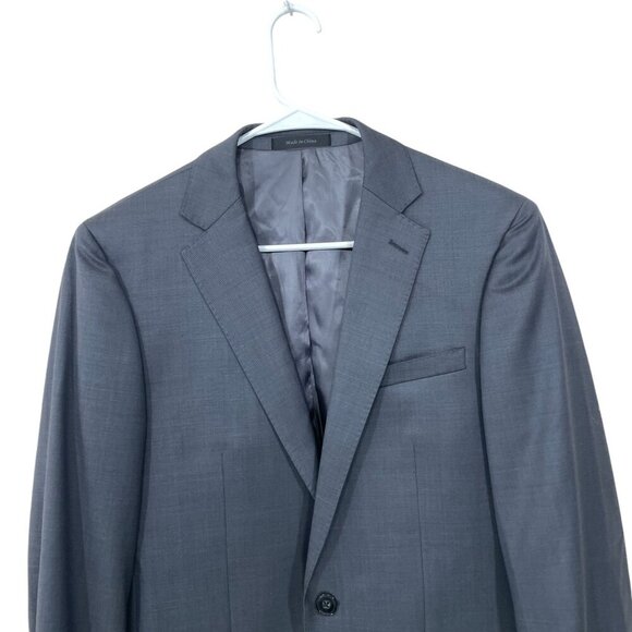 Calvin Klein Men's 38L Extreme‎ Slim Fit 100% Wool Blazer Gray 2 Button - Picture 4 of 7